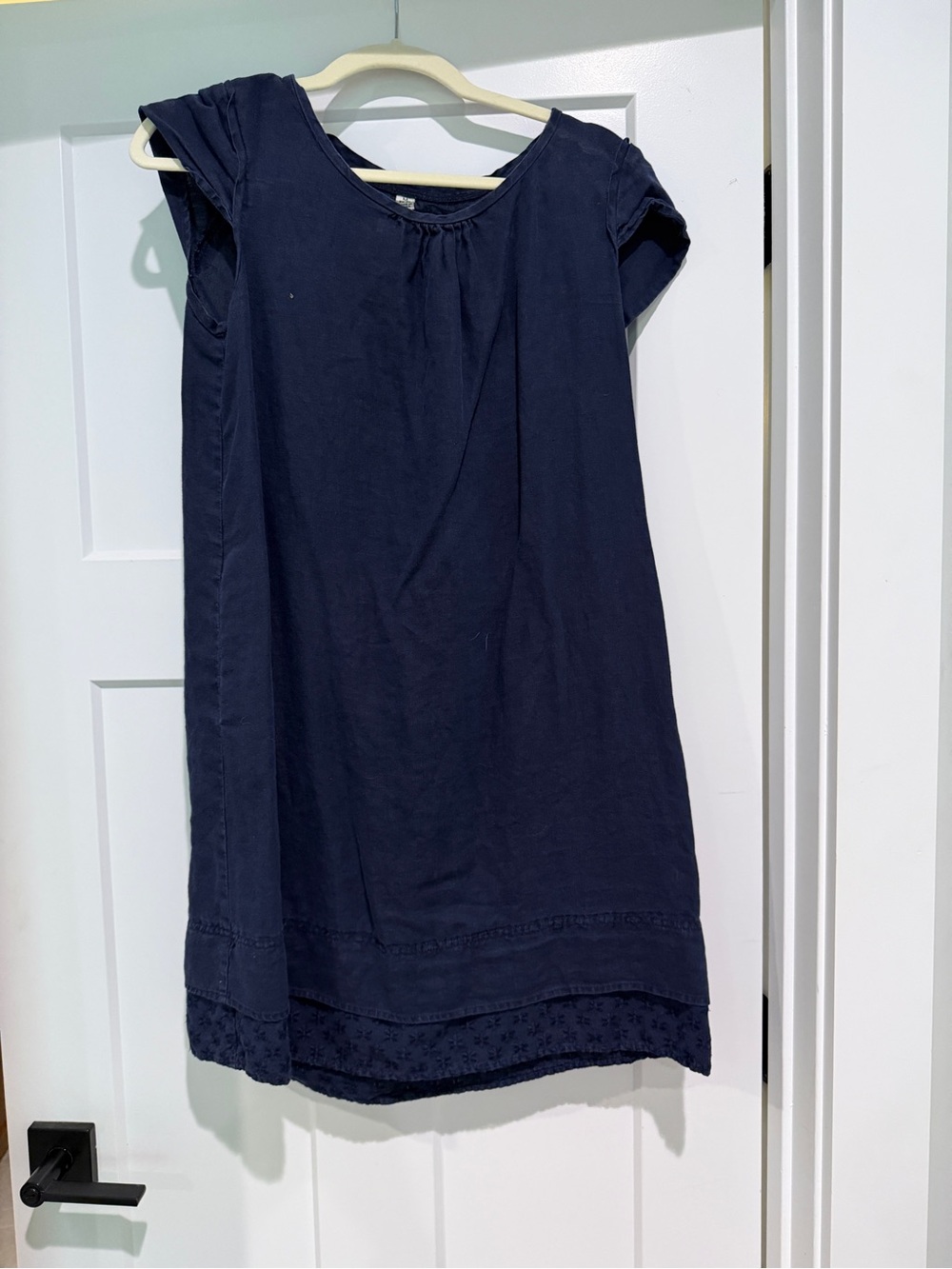 MALVIN Navy Blue Casual Shift Dress-Size M